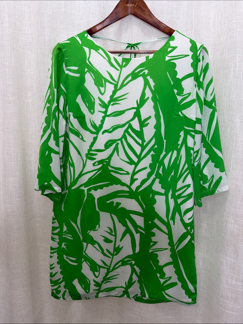 Lilly Pulitzer Target Green Leaf Print Dress Size Large Excellent Condition